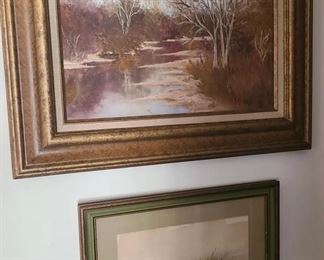 Oil Painting, Etching Den Wood