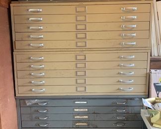 Flat Steel Art or Drafting Cabinets