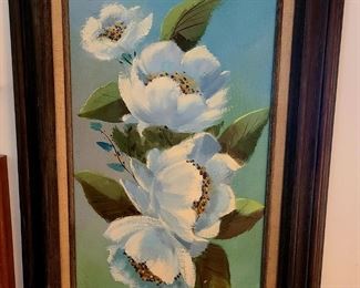 Large oil Painting Flowers by Budd Hermmick