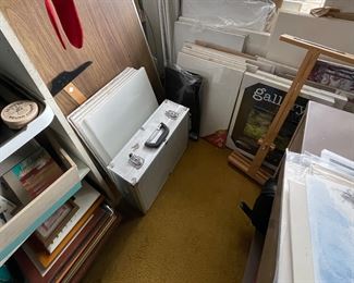 Blank Canvas, Hard Boards, Frames, Easel