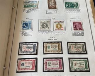 Vintage Stamp Books with Individual Stamps
