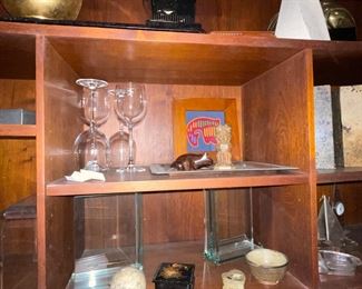 Glass Bookends, Wine Goblets