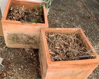 Square Clay Planters