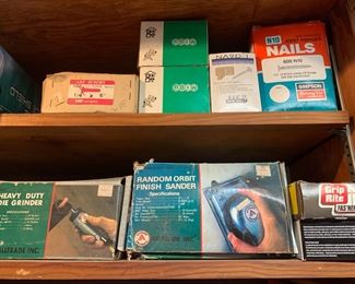 Sanders and Grinders, Nails and Screws