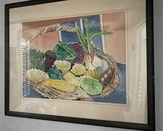 Watercolor Of Vegetables