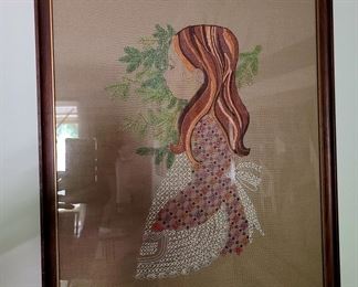 Needlepoint Of Girl