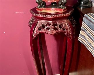 Rose Wood Fern Stand