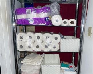 Vintage Chrome and Glass Shelf Étagère