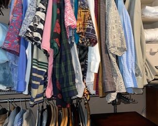 Mens Shirts, Slacks, Straw Hats