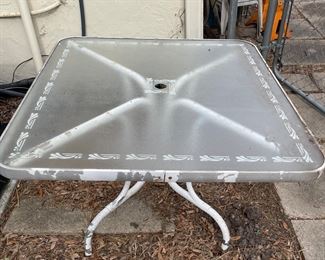 Vintage Glass Top Table