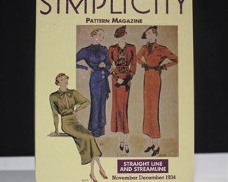 Simplicity Dress Pattern Magazine With Button Jars