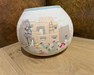 Southwest inspired candle holder
