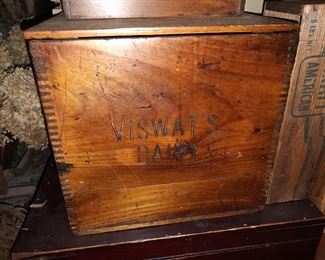 Antique Dairy Wooden Box