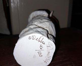 Debbie Thibault Autographed Limited Edition & Retired Snowman Figurine #46/100