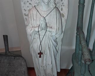 Large Outdoor Concrete Angel Statue