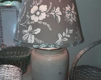 Crockware Lamp W/ Shade