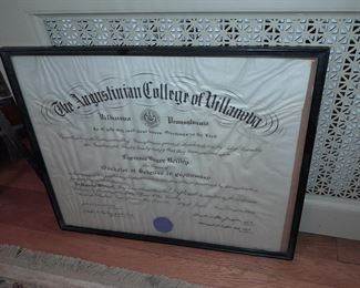 Framed Diploma