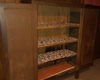 AMAZING Handmade Antique Cabinet W/ Punch Tin Side Panels