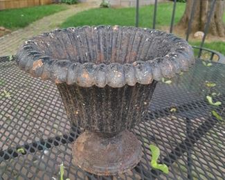 Cast Iron Flower Urn Vase