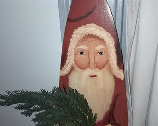 Handpainted Wooden Santa