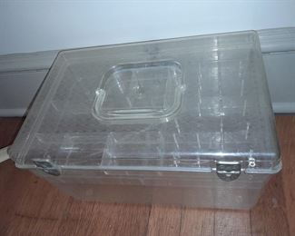 Vintage Acrylic/Lucite Plastic Sewing Box