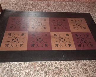 Hand Painted Leather Floor Mat