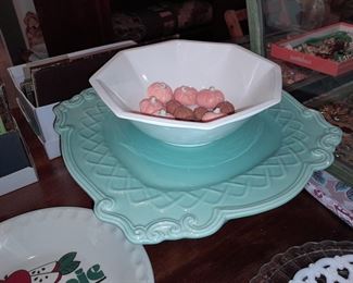 Green Colored Cake Stand Dish