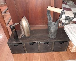 Antique Tin Drawer Cabinet