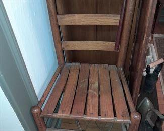 Antique Slat Wooden Chair