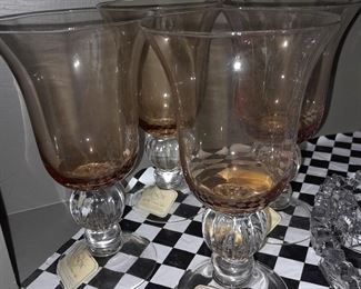 Lenox Amber Colored Goblets