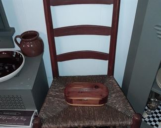 Antique Wicker Seat Chair