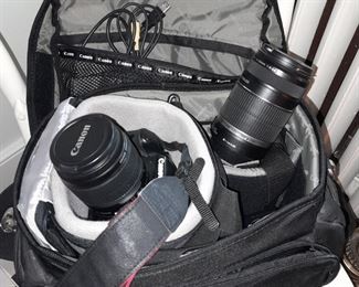 Canon Camera W/ Lens & Travel Bag