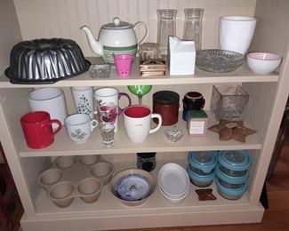 Kitchenware W/ Pans, Coffee Mugs, Etc.