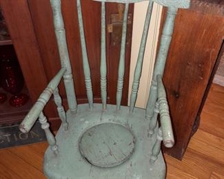 Antique Wooden Children's Chair/Potty