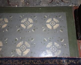 Handpainted Leather Floor Mat
