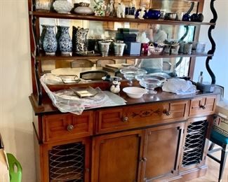 Vintage buffet and accessories