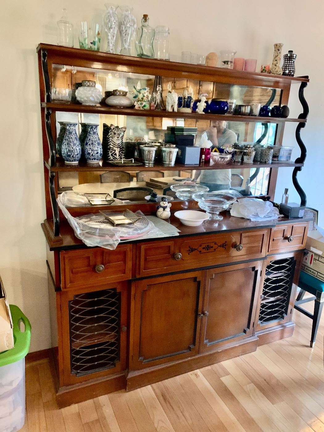 Vintage buffet and accessories