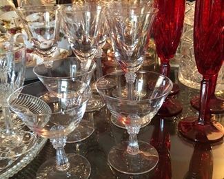 Fostoria champagne glasses