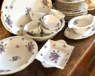 Spring Violets dishes
