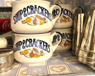vintage soup mugs