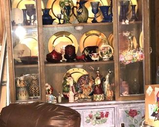 floral painter china cabinet