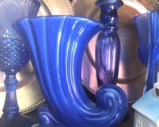vintage blue vase