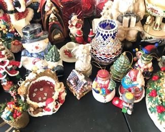 red glass decanters, nesting nativity