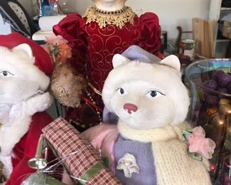 cat Christmas dolls