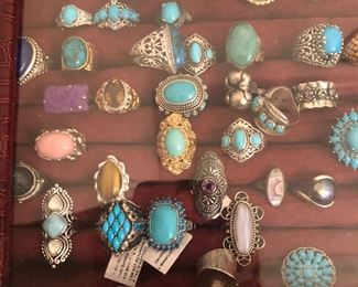 tons of rings, necklaces, bracelets and ear rings