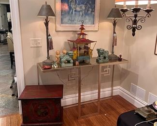 Tole painted interesting birdcage