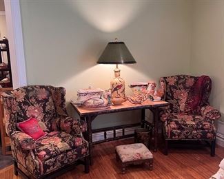 Pair of great country style chairs, and Adirondack desk table 2 available great for country house