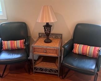 Mid century style leather chairs
