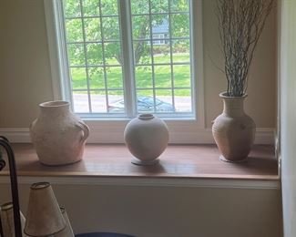 Large terra cotta decorative vessels