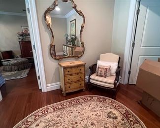 Carved wood mirror
